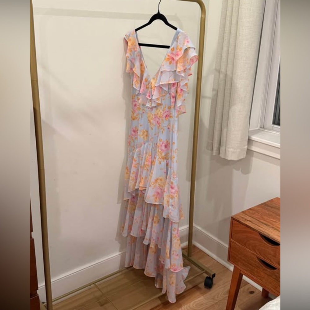 Floral Ruffle Maxi Dress